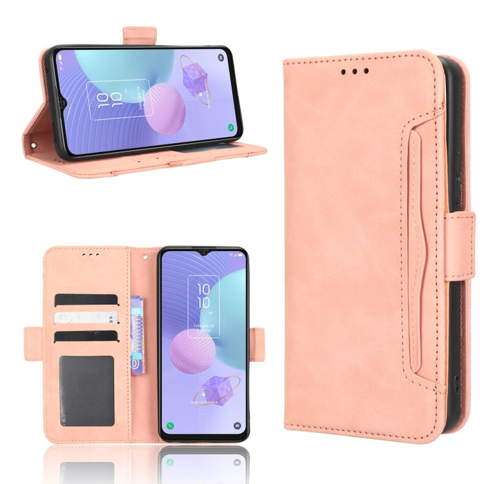 Funda de piel para teléfono con textura de piel de becerro y ranuras para tarjetas, For AT&T Maestro 3 U626AA, For AT&T Motivate Max U668AA, For BLU Bold N2, For AT&T Calypso 3 U328AA, For Motorola Moto E13 4G, For Motorola Moto X40 Pro                ...