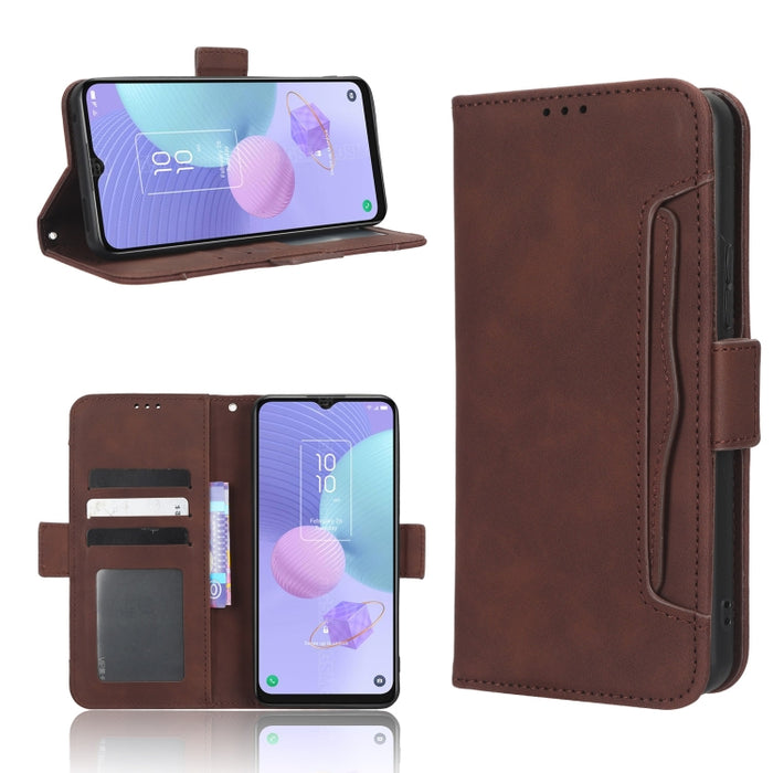 Funda de piel para teléfono con textura de piel de becerro y ranuras para tarjetas, For AT&T Maestro 3 U626AA, For AT&T Motivate Max U668AA, For BLU Bold N2, For AT&T Calypso 3 U328AA, For Motorola Moto E13 4G, For Motorola Moto X40 Pro                ...