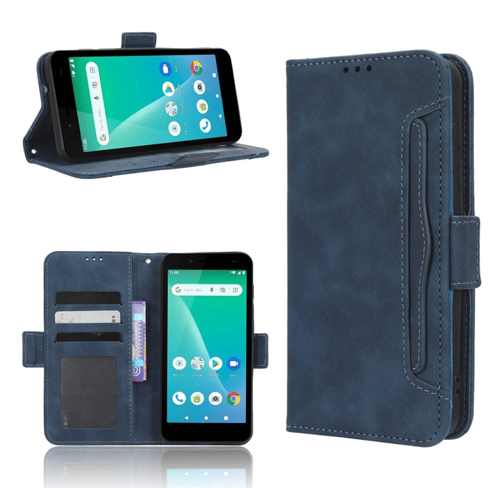 Funda de piel para teléfono con textura de piel de becerro y ranuras para tarjetas, For AT&T Maestro 3 U626AA, For AT&T Motivate Max U668AA, For BLU Bold N2, For AT&T Calypso 3 U328AA, For Motorola Moto E13 4G, For Motorola Moto X40 Pro                ...