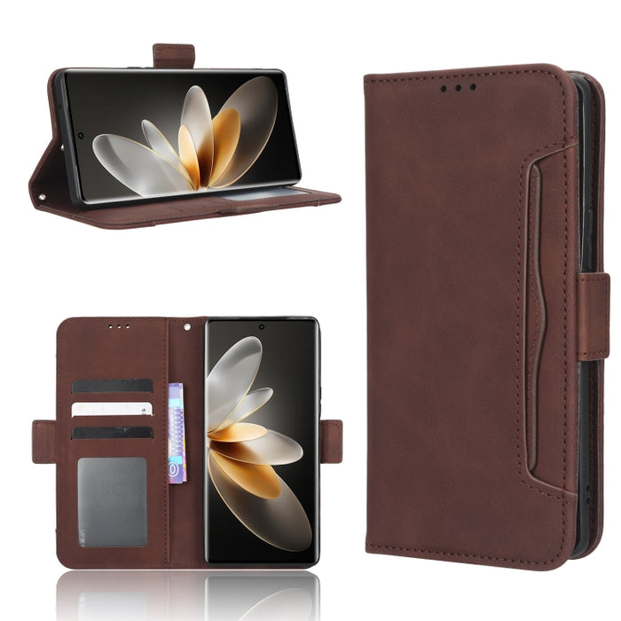 Funda de piel para teléfono con textura de piel de becerro y ranuras para tarjetas, For AT&T Maestro 3 U626AA, For AT&T Motivate Max U668AA, For BLU Bold N2, For AT&T Calypso 3 U328AA, For Motorola Moto E13 4G, For Motorola Moto X40 Pro                ...