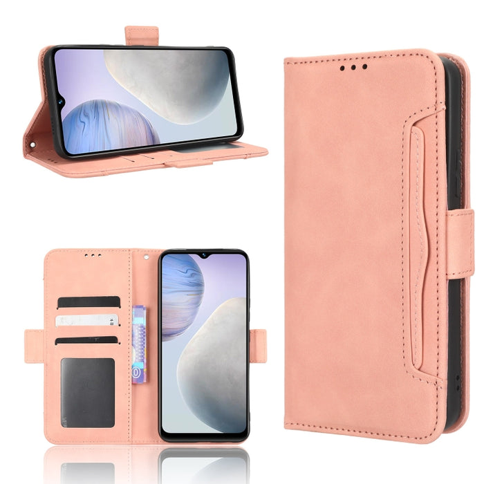 Funda de piel para teléfono con textura de piel de becerro y ranuras para tarjetas, For AT&T Maestro 3 U626AA, For AT&T Motivate Max U668AA, For BLU Bold N2, For AT&T Calypso 3 U328AA, For Motorola Moto E13 4G, For Motorola Moto X40 Pro                ...