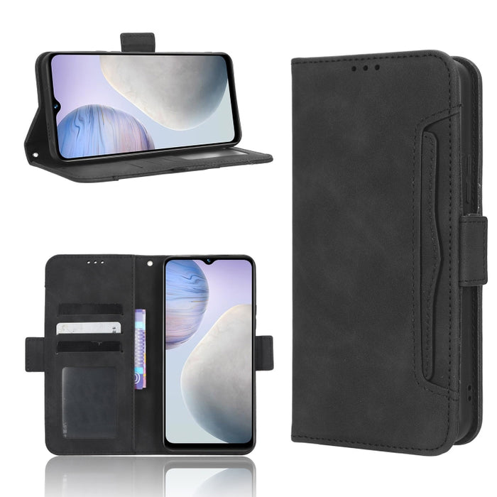 Funda de piel para teléfono con textura de piel de becerro y ranuras para tarjetas, For AT&T Maestro 3 U626AA, For AT&T Motivate Max U668AA, For BLU Bold N2, For AT&T Calypso 3 U328AA, For Motorola Moto E13 4G, For Motorola Moto X40 Pro                ...