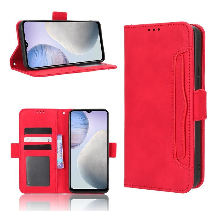 Funda de piel para teléfono con textura de piel de becerro y ranuras para tarjetas, For AT&T Maestro 3 U626AA, For AT&T Motivate Max U668AA, For BLU Bold N2, For AT&T Calypso 3 U328AA, For Motorola Moto E13 4G, For Motorola Moto X40 Pro                ...