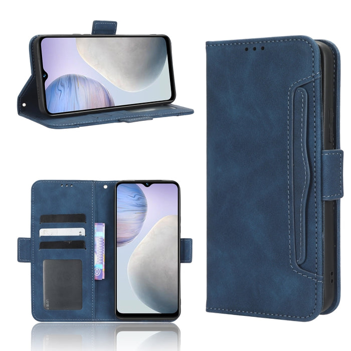 Funda de piel para teléfono con textura de piel de becerro y ranuras para tarjetas, For AT&T Maestro 3 U626AA, For AT&T Motivate Max U668AA, For BLU Bold N2, For AT&T Calypso 3 U328AA, For Motorola Moto E13 4G, For Motorola Moto X40 Pro                ...