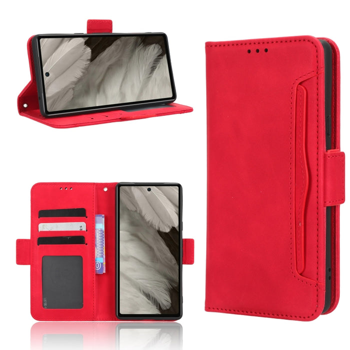 Funda de piel para teléfono con textura de piel de becerro y ranuras para tarjetas, For Google Pixel 7a, For Xiaomi Redmi 12C / 11A, For Xiaomi Redmi K60 5G / K60 Pro, For Xiaomi Redmi K60E 5G, For Xiaomi Redmi Note 12 Pro 5G Speed                     ...