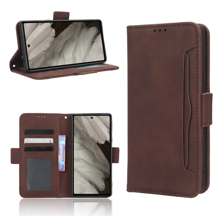 Funda de piel para teléfono con textura de piel de becerro y ranuras para tarjetas, For Google Pixel 7a, For Xiaomi Redmi 12C / 11A, For Xiaomi Redmi K60 5G / K60 Pro, For Xiaomi Redmi K60E 5G, For Xiaomi Redmi Note 12 Pro 5G Speed                     ...