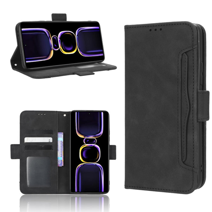 Funda de piel para teléfono con textura de piel de becerro y ranuras para tarjetas, For Google Pixel 7a, For Xiaomi Redmi 12C / 11A, For Xiaomi Redmi K60 5G / K60 Pro, For Xiaomi Redmi K60E 5G, For Xiaomi Redmi Note 12 Pro 5G Speed                     ...