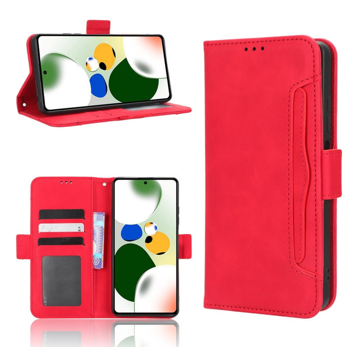Funda de piel para teléfono con textura de piel de becerro y ranuras para tarjetas, For Google Pixel 7a, For Xiaomi Redmi 12C / 11A, For Xiaomi Redmi K60 5G / K60 Pro, For Xiaomi Redmi K60E 5G, For Xiaomi Redmi Note 12 Pro 5G Speed                     ...