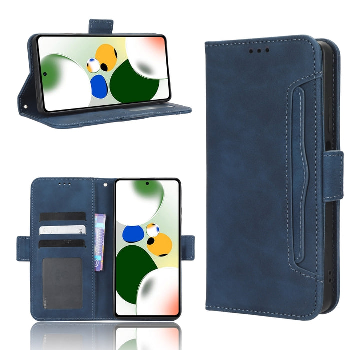 Funda de piel para teléfono con textura de piel de becerro y ranuras para tarjetas, For Google Pixel 7a, For Xiaomi Redmi 12C / 11A, For Xiaomi Redmi K60 5G / K60 Pro, For Xiaomi Redmi K60E 5G, For Xiaomi Redmi Note 12 Pro 5G Speed                     ...