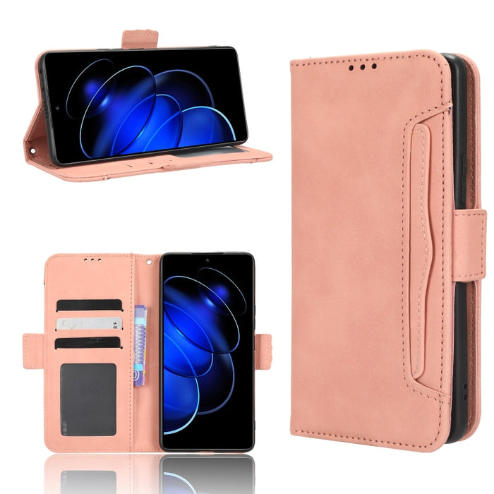 Funda de piel para teléfono con textura de piel de becerro y ranuras para tarjetas, For Google Pixel 7a, For Xiaomi Redmi 12C / 11A, For Xiaomi Redmi K60 5G / K60 Pro, For Xiaomi Redmi K60E 5G, For Xiaomi Redmi Note 12 Pro 5G Speed                     ...