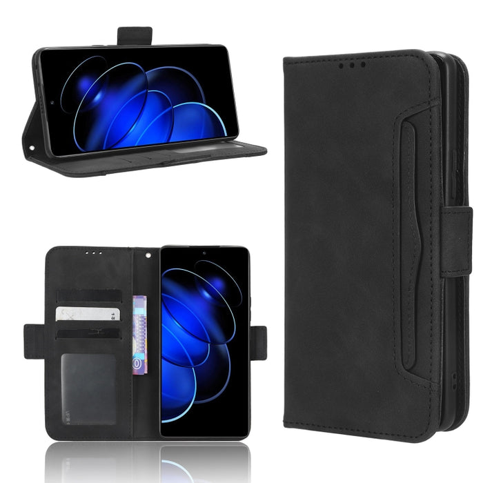 Funda de piel para teléfono con textura de piel de becerro y ranuras para tarjetas, For Google Pixel 7a, For Xiaomi Redmi 12C / 11A, For Xiaomi Redmi K60 5G / K60 Pro, For Xiaomi Redmi K60E 5G, For Xiaomi Redmi Note 12 Pro 5G Speed                     ...
