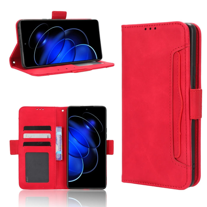 Funda de piel para teléfono con textura de piel de becerro y ranuras para tarjetas, For Google Pixel 7a, For Xiaomi Redmi 12C / 11A, For Xiaomi Redmi K60 5G / K60 Pro, For Xiaomi Redmi K60E 5G, For Xiaomi Redmi Note 12 Pro 5G Speed                     ...