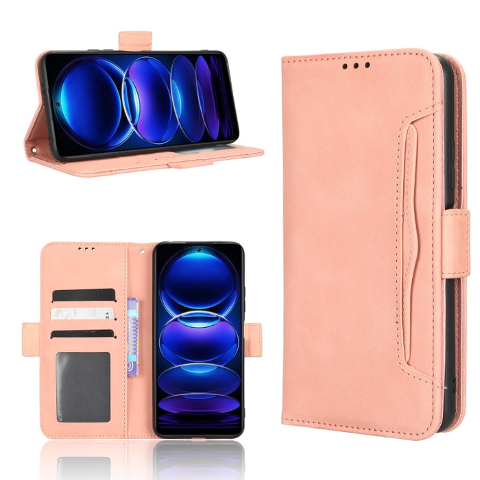 Funda de piel para teléfono con textura de piel de becerro y ranuras para tarjetas, For Xiaomi Poco X5 5G / Redmi Note 12 5G, For OnePlus 11 5G, For ZTE Libero 5G III, For ZTE nubia Red Magic 8 Pro / 8 Pro+, For ZTE nubia Z50