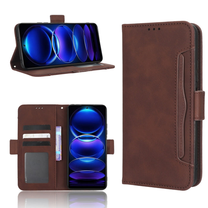 Funda de piel para teléfono con textura de piel de becerro y ranuras para tarjetas, For Xiaomi Poco X5 5G / Redmi Note 12 5G, For OnePlus 11 5G, For ZTE Libero 5G III, For ZTE nubia Red Magic 8 Pro / 8 Pro+, For ZTE nubia Z50