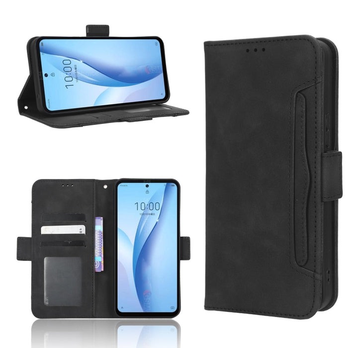 Funda de piel para teléfono con textura de piel de becerro y ranuras para tarjetas, For Xiaomi Poco X5 5G / Redmi Note 12 5G, For OnePlus 11 5G, For ZTE Libero 5G III, For ZTE nubia Red Magic 8 Pro / 8 Pro+, For ZTE nubia Z50