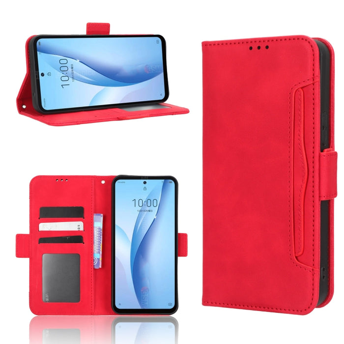 Funda de piel para teléfono con textura de piel de becerro y ranuras para tarjetas, For Xiaomi Poco X5 5G / Redmi Note 12 5G, For OnePlus 11 5G, For ZTE Libero 5G III, For ZTE nubia Red Magic 8 Pro / 8 Pro+, For ZTE nubia Z50