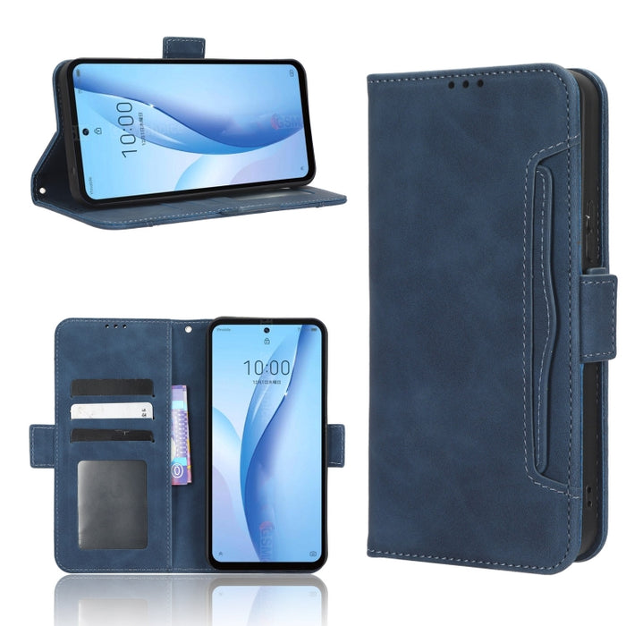 Funda de piel para teléfono con textura de piel de becerro y ranuras para tarjetas, For Xiaomi Poco X5 5G / Redmi Note 12 5G, For OnePlus 11 5G, For ZTE Libero 5G III, For ZTE nubia Red Magic 8 Pro / 8 Pro+, For ZTE nubia Z50