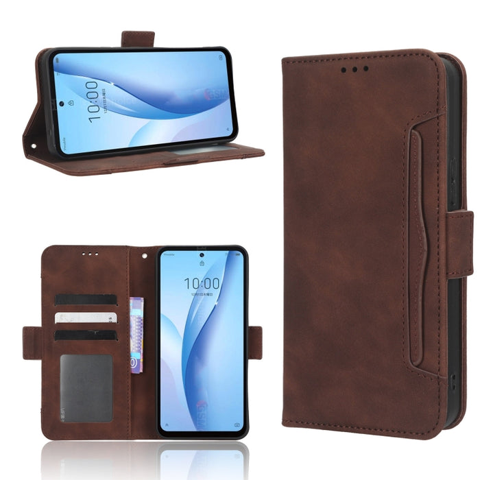 Funda de piel para teléfono con textura de piel de becerro y ranuras para tarjetas, For Xiaomi Poco X5 5G / Redmi Note 12 5G, For OnePlus 11 5G, For ZTE Libero 5G III, For ZTE nubia Red Magic 8 Pro / 8 Pro+, For ZTE nubia Z50