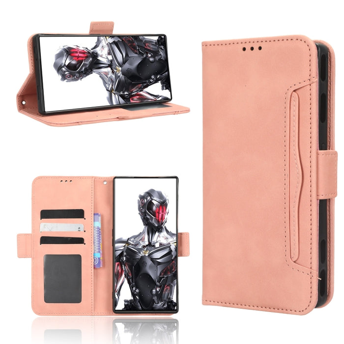 Funda de piel para teléfono con textura de piel de becerro y ranuras para tarjetas, For Xiaomi Poco X5 5G / Redmi Note 12 5G, For OnePlus 11 5G, For ZTE Libero 5G III, For ZTE nubia Red Magic 8 Pro / 8 Pro+, For ZTE nubia Z50