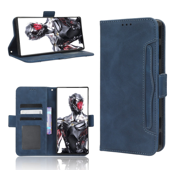 Funda de piel para teléfono con textura de piel de becerro y ranuras para tarjetas, For Xiaomi Poco X5 5G / Redmi Note 12 5G, For OnePlus 11 5G, For ZTE Libero 5G III, For ZTE nubia Red Magic 8 Pro / 8 Pro+, For ZTE nubia Z50