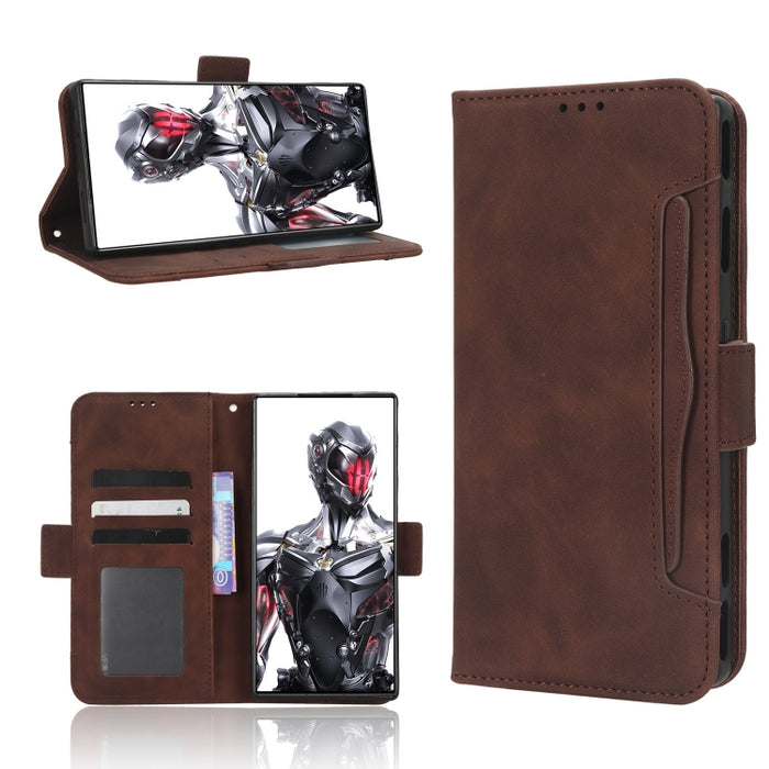 Funda de piel para teléfono con textura de piel de becerro y ranuras para tarjetas, For Xiaomi Poco X5 5G / Redmi Note 12 5G, For OnePlus 11 5G, For ZTE Libero 5G III, For ZTE nubia Red Magic 8 Pro / 8 Pro+, For ZTE nubia Z50