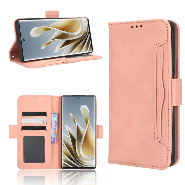 Funda de piel para teléfono con textura de piel de becerro y ranuras para tarjetas, For Xiaomi Poco X5 5G / Redmi Note 12 5G, For OnePlus 11 5G, For ZTE Libero 5G III, For ZTE nubia Red Magic 8 Pro / 8 Pro+, For ZTE nubia Z50