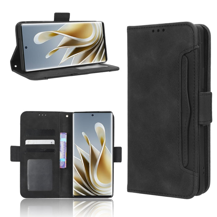 Funda de piel para teléfono con textura de piel de becerro y ranuras para tarjetas, For Xiaomi Poco X5 5G / Redmi Note 12 5G, For OnePlus 11 5G, For ZTE Libero 5G III, For ZTE nubia Red Magic 8 Pro / 8 Pro+, For ZTE nubia Z50