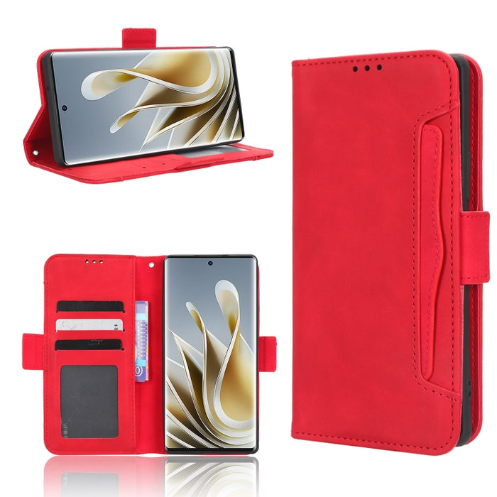 Funda de piel para teléfono con textura de piel de becerro y ranuras para tarjetas, For Xiaomi Poco X5 5G / Redmi Note 12 5G, For OnePlus 11 5G, For ZTE Libero 5G III, For ZTE nubia Red Magic 8 Pro / 8 Pro+, For ZTE nubia Z50