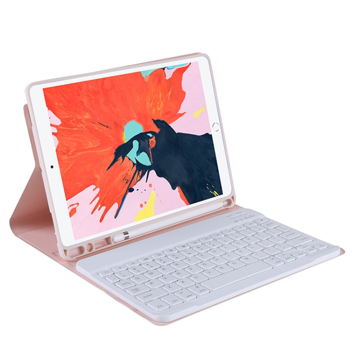 T11B 2020 para iPad de 11 pulgadas (2020/2018) TPU Color caramelo ultrafino funda protectora para teclado Bluetooth con soporte y ranura para bolígrafo