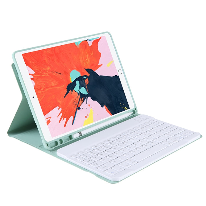 T11B 2020 para iPad de 11 pulgadas (2020/2018) TPU Color caramelo ultrafino funda protectora para teclado Bluetooth con soporte y ranura para bolígrafo