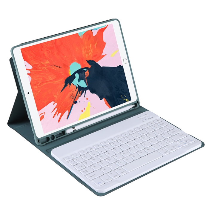 T11B 2020 para iPad de 11 pulgadas (2020/2018) TPU Color caramelo ultrafino funda protectora para teclado Bluetooth con soporte y ranura para bolígrafo