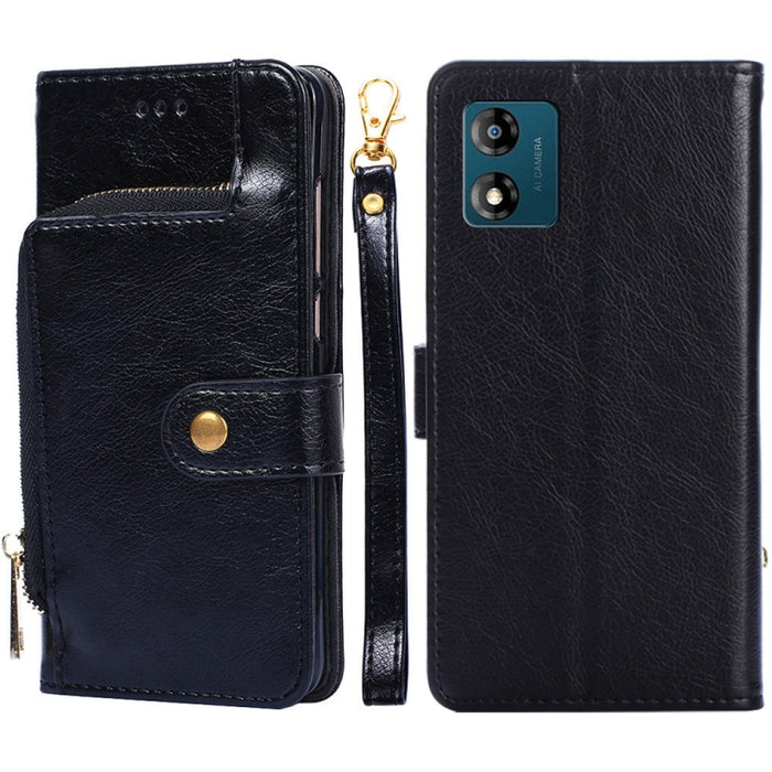 Funda de cuero con cremallera para teléfono, For Motorola Moto E13 4G, For OPPO A17k, For OPPO Reno8 T 4G, For Xiaomi Poco X5 Pro / Redmi Note 12 Pro Speed, For Honor X9a 5G