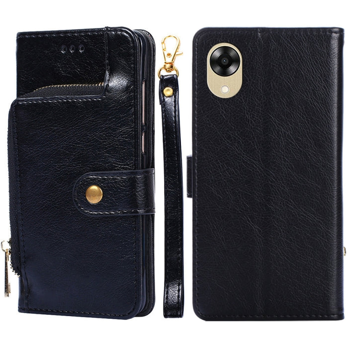 Funda de cuero con cremallera para teléfono, For Motorola Moto E13 4G, For OPPO A17k, For OPPO Reno8 T 4G, For Xiaomi Poco X5 Pro / Redmi Note 12 Pro Speed, For Honor X9a 5G