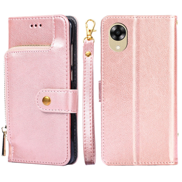 Funda de cuero con cremallera para teléfono, For Motorola Moto E13 4G, For OPPO A17k, For OPPO Reno8 T 4G, For Xiaomi Poco X5 Pro / Redmi Note 12 Pro Speed, For Honor X9a 5G