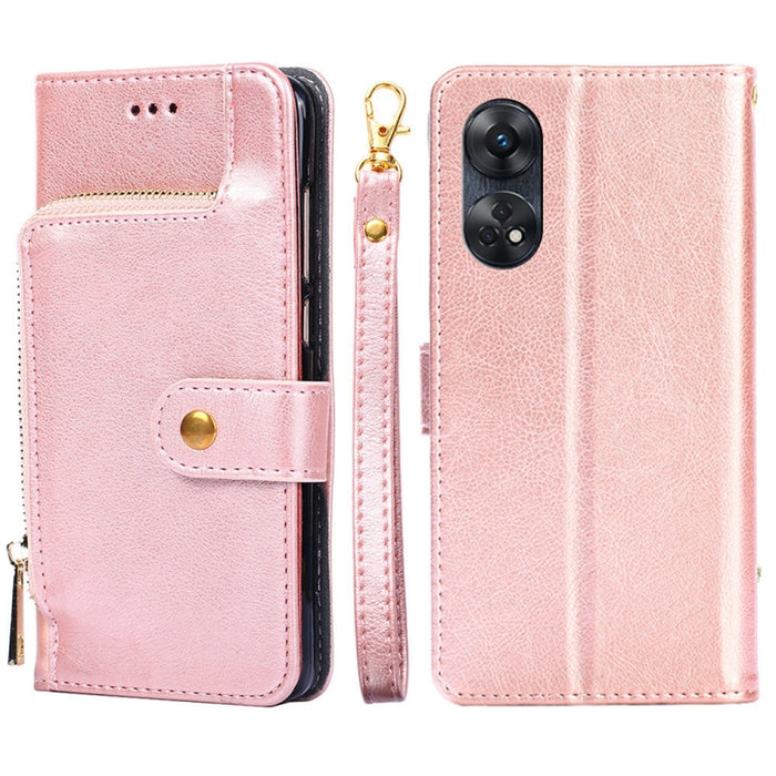 Funda de cuero con cremallera para teléfono, For Motorola Moto E13 4G, For OPPO A17k, For OPPO Reno8 T 4G, For Xiaomi Poco X5 Pro / Redmi Note 12 Pro Speed, For Honor X9a 5G