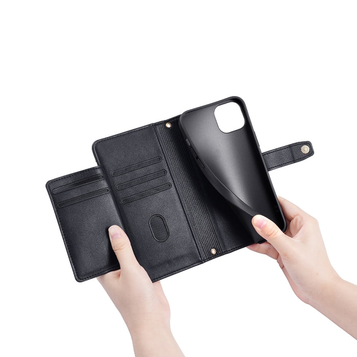 Estuche para teléfono de cuero con cremallera cruzada con textura de oveja, For Motorola Moto E13 4G, For OPPO A17k, For OPPO Reno8 T 4G, For Xiaomi Poco X5 Pro / Redmi Note 12 Pro Speed, For Honor X9a 5G