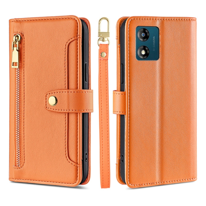 Estuche para teléfono de cuero con cremallera cruzada con textura de oveja, For Motorola Moto E13 4G, For OPPO A17k, For OPPO Reno8 T 4G, For Xiaomi Poco X5 Pro / Redmi Note 12 Pro Speed, For Honor X9a 5G