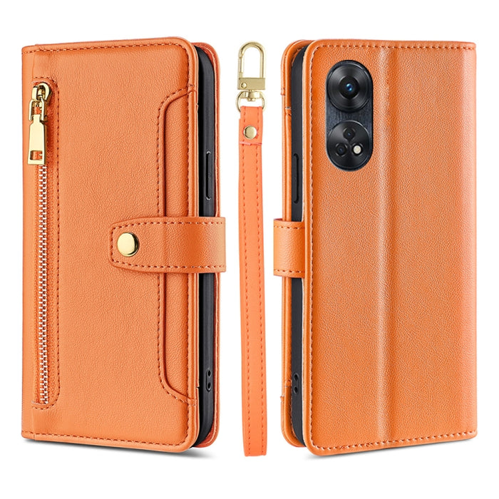 Estuche para teléfono de cuero con cremallera cruzada con textura de oveja, For Motorola Moto E13 4G, For OPPO A17k, For OPPO Reno8 T 4G, For Xiaomi Poco X5 Pro / Redmi Note 12 Pro Speed, For Honor X9a 5G