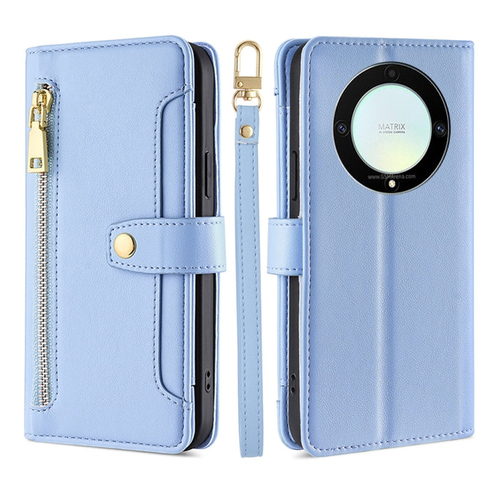 Estuche para teléfono de cuero con cremallera cruzada con textura de oveja, For Motorola Moto E13 4G, For OPPO A17k, For OPPO Reno8 T 4G, For Xiaomi Poco X5 Pro / Redmi Note 12 Pro Speed, For Honor X9a 5G