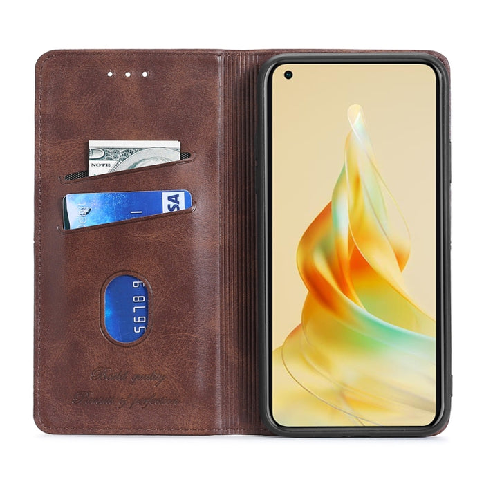 Estuche para teléfono de cuero con tapa horizontal magnética con textura de vaca, For Motorola Moto E13 4G, For OPPO A17k, For OPPO Reno8 T 4G, For Xiaomi Poco X5 Pro / Redmi Note 12 Pro Speed, For Honor X9a 5G