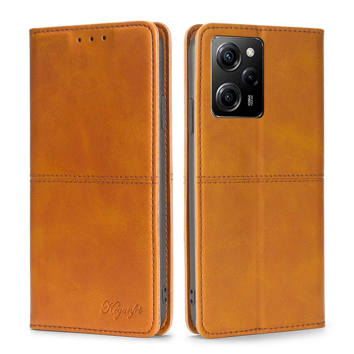 Estuche para teléfono de cuero con tapa horizontal magnética con textura de vaca, For Motorola Moto E13 4G, For OPPO A17k, For OPPO Reno8 T 4G, For Xiaomi Poco X5 Pro / Redmi Note 12 Pro Speed, For Honor X9a 5G