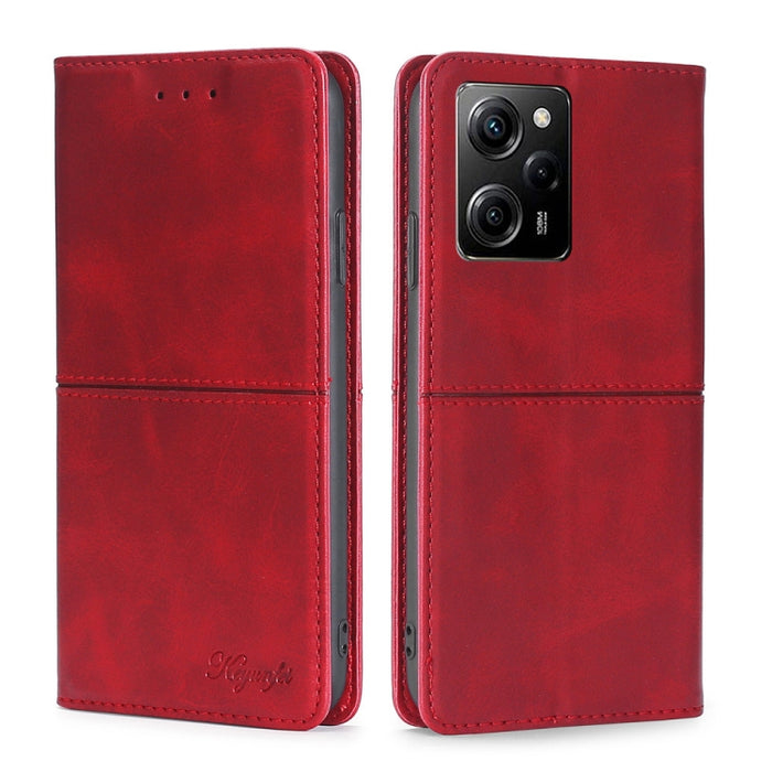 Estuche para teléfono de cuero con tapa horizontal magnética con textura de vaca, For Motorola Moto E13 4G, For OPPO A17k, For OPPO Reno8 T 4G, For Xiaomi Poco X5 Pro / Redmi Note 12 Pro Speed, For Honor X9a 5G