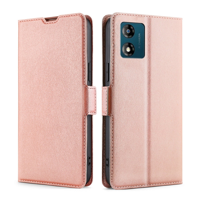 Estuche para teléfono de cuero con tapa horizontal y hebilla lateral ultradelgada de voltaje, For Motorola Moto E13 4G, For OPPO A17k, For OPPO Reno8 T 4G, For Xiaomi Poco X5 Pro / Redmi Note 12 Pro Speed, For Honor X9a 5G