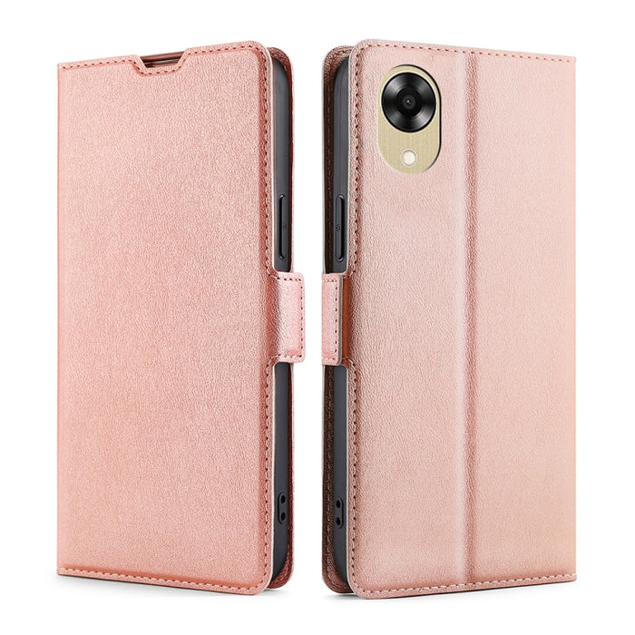 Estuche para teléfono de cuero con tapa horizontal y hebilla lateral ultradelgada de voltaje, For Motorola Moto E13 4G, For OPPO A17k, For OPPO Reno8 T 4G, For Xiaomi Poco X5 Pro / Redmi Note 12 Pro Speed, For Honor X9a 5G