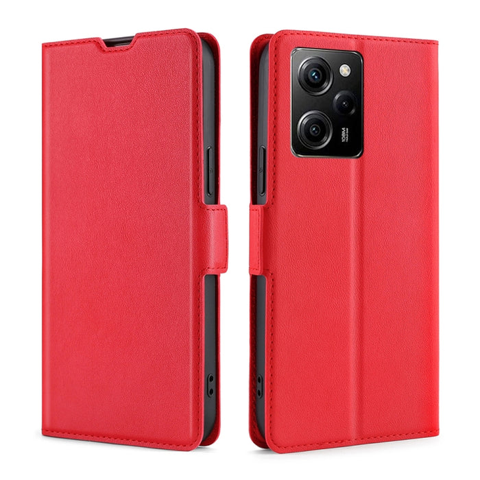 Estuche para teléfono de cuero con tapa horizontal y hebilla lateral ultradelgada de voltaje, For Motorola Moto E13 4G, For OPPO A17k, For OPPO Reno8 T 4G, For Xiaomi Poco X5 Pro / Redmi Note 12 Pro Speed, For Honor X9a 5G