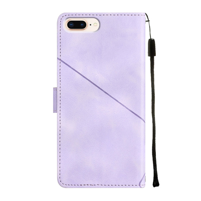 Estuche para teléfono de cuero en relieve con tacto de piel, For iPhone 7 Plus / 8 Plus / 6 Plus, For iPod Touch 7 / Touch 6, For iPhone 11 Pro