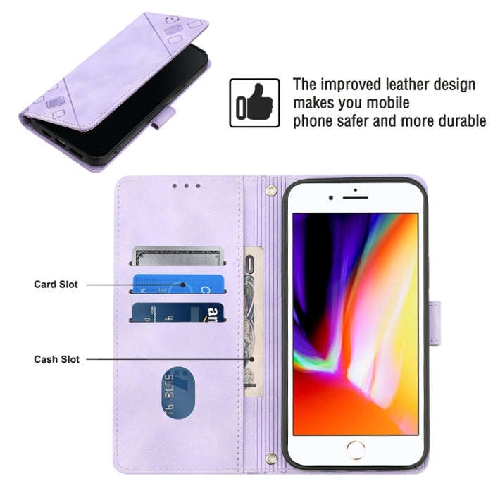 Estuche para teléfono de cuero en relieve con tacto de piel, For iPhone 7 Plus / 8 Plus / 6 Plus, For iPod Touch 7 / Touch 6, For iPhone 11 Pro