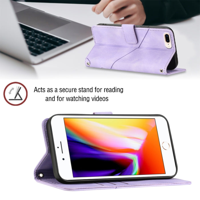 Estuche para teléfono de cuero en relieve con tacto de piel, For iPhone 7 Plus / 8 Plus / 6 Plus, For iPod Touch 7 / Touch 6, For iPhone 11 Pro