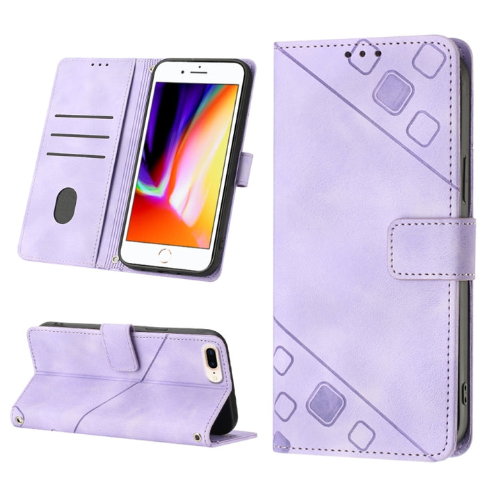 Estuche para teléfono de cuero en relieve con tacto de piel, For iPhone 7 Plus / 8 Plus / 6 Plus, For iPod Touch 7 / Touch 6, For iPhone 11 Pro