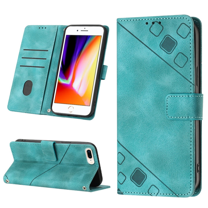Estuche para teléfono de cuero en relieve con tacto de piel, For iPhone 7 Plus / 8 Plus / 6 Plus, For iPod Touch 7 / Touch 6, For iPhone 11 Pro